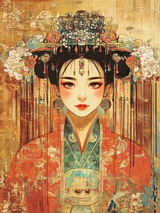 古风华服女子典雅肖像