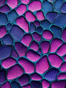 梦幻多彩细胞状纹理图案