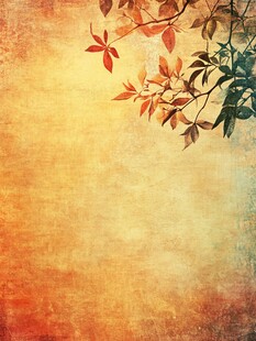 秋意枝头复古风背景图