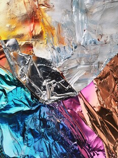 绚丽多彩的金属质感抽象画