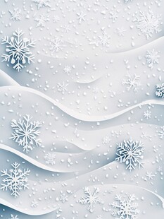 冬日雪花波浪纹理背景图