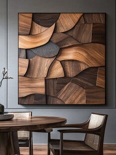 木质立体艺术墙饰装点空间