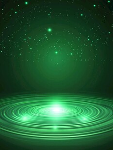 梦幻绿调星空涟漪背景图