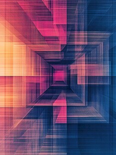 梦幻几何空间抽象背景图