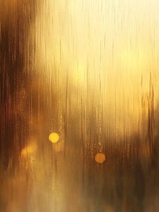 金色雨滴朦胧背景图