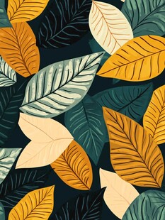 多彩树叶图案背景纹理