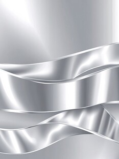 银色飘带质感背景图