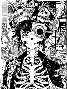 骷髅风动漫人物酷炫形象