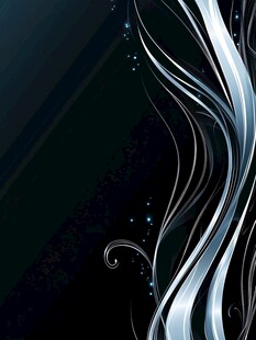 黑色背景上的流光线条图案