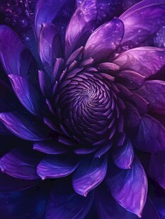 梦幻紫色花卉特写