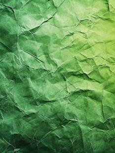 绿色褶皱纸张纹理背景