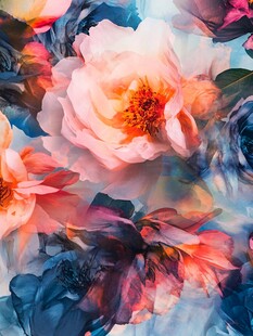 梦幻花卉水彩艺术图案