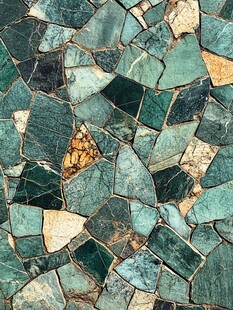 绿彩碎拼马赛克纹理图案