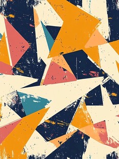 几何碎片抽象艺术图案