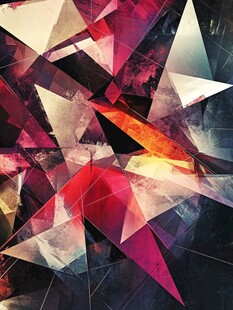 几何抽象艺术彩色破碎图形