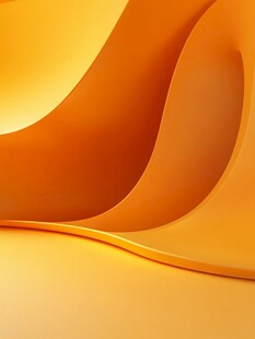 橙色流动质感抽象背景图