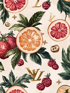 水果花卉LV风图案设计