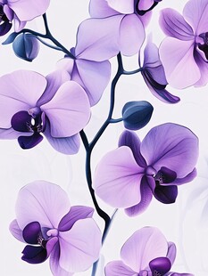 紫色蝴蝶兰花卉图案背景