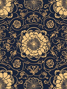 中式古典花卉图案纹样