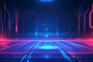 炫酷赛博朋克风科技空间