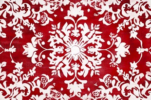 红色底白色精美花纹图案