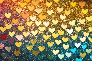 闪耀爱心背景图