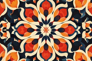 绚丽几何花卉图案纹理