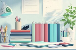 清新办公桌面布置