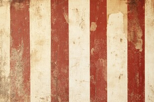 复古红白条纹斑驳墙面