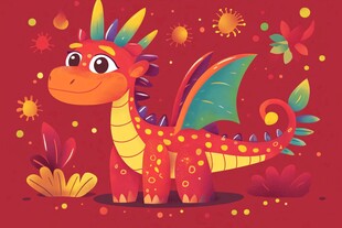 可爱彩虹小龙的奇幻世界