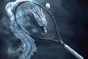 龙形网球拍奇幻运动画面