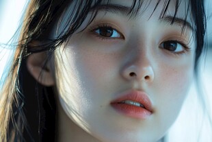 青春少女特写 灵动眼神