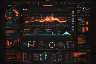 科技感十足的数据可视化界面