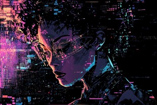 赛博朋克风女性数字艺术形象