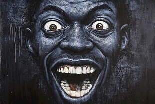 夸张表情黑人涂鸦艺术