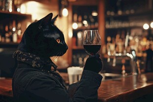 黑猫酒吧独酌的奇妙瞬间