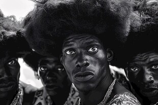 非洲部落男子独特造型风采