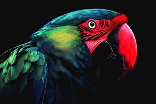 五彩鹦鹉特写