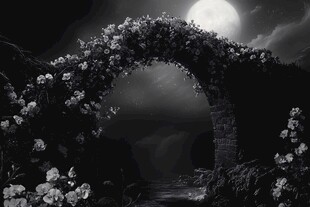 月夜花拱下的神秘之境