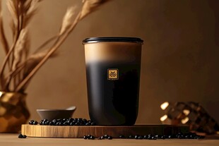 黑金风创意茶饮精致呈现