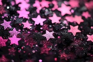 梦幻粉色星星闪光背景