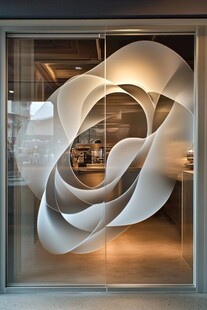 艺术玻璃装饰 灵动曲线之美