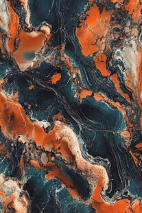 绚丽橙黑大理石纹理图案