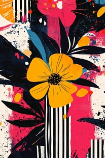 抽象花卉艺术图案设计