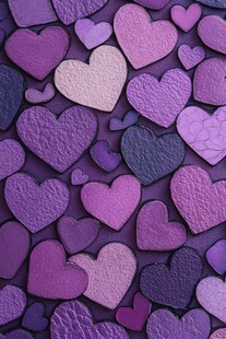 紫色心形图案背景纹理