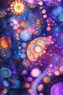 梦幻炫彩细胞微观世界