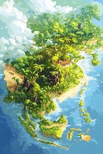 梦幻热带岛屿风光