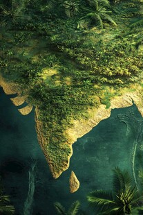 印度次大陆的繁茂自然景观