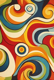 多彩抽象旋流图案艺术