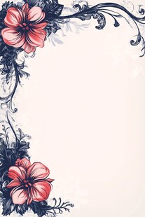 花卉装饰边框插画